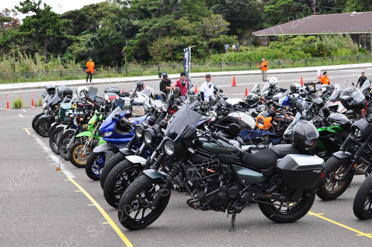 ライダーたちの走行