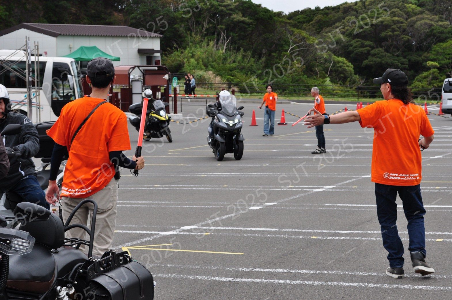 ライダーたちの走行