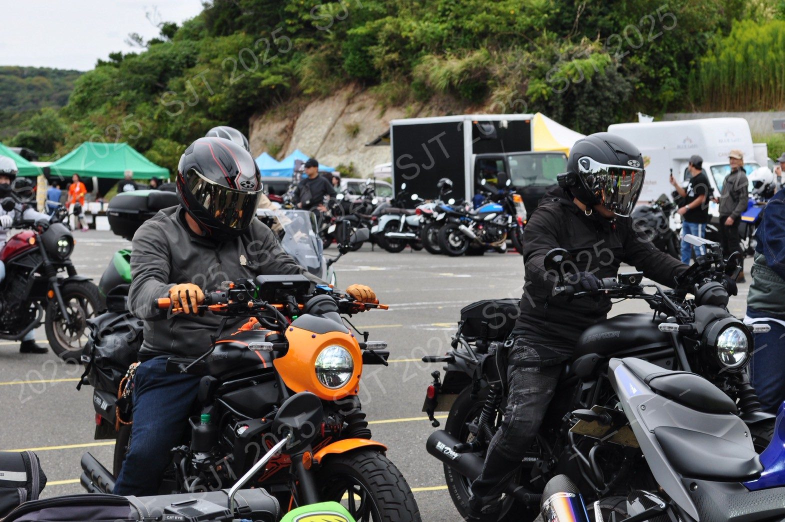 ライダーたちの走行